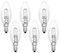 SCNNC C35 Kerzenlampe e14 Dimmbar 230V, Kerzeform E14 Kerze C35 Warmweiß 2700K, 4 2W Klar Leuchtmittel E14 C35 Kerzenbirnen für Kronleuchter, Wandleuchten, Kristall Licht, 6 Stück