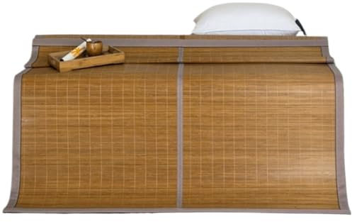 WUTIANBAO Esterilla De Verano Estera para Dormir De Bambú Fresca Y Transpirable, Estera De Cama De Verano Duradera Plegable para El Hogar, Dormitorio Y Escuela Alfombras De Bambu(120x195cm)