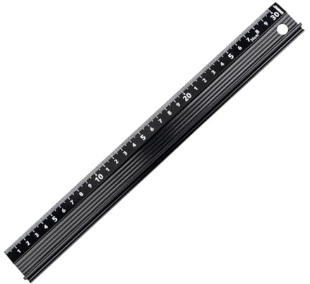 30cm Aluminium Cutting Ruler with Safety Guard and Non-Slip Base