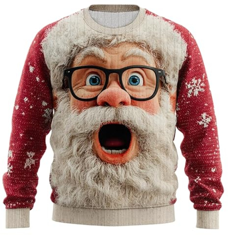Sonnena Vetement Noel Pull De Noël Lumineux Et Musical Moche Homme Sweet Famille Tres Pull'de Grande Taille LED Femme Humoristique Village Adulte Ado Le Plus Deco Ridicule Vêtement