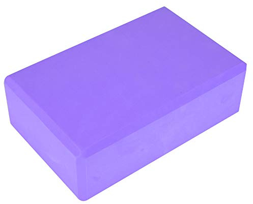 Yogablock för stretching |Högdensitet EVA-skumblock för träning och träning |Secure Grip Yoga Brick för nybörjare/Pilates/Fysioterapi |4 färger, 120g Lättvikt (Purple)