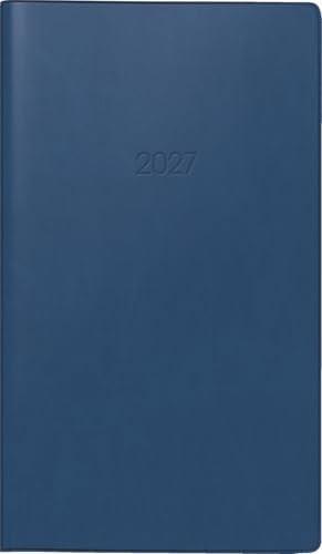 BRUNNEN Taschenkalender Mod. 753 2027 | A6, Kunststoff, dunkelblau