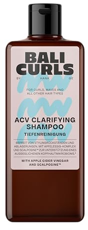 BALI CURLS ACV Clarifying Shampooing nettoyant en profondeur avec complexe de vinaigre de pomme et scalposine™ – Réinitialisation du cuir chevelu et soin des boucles – Convient aux méthodes