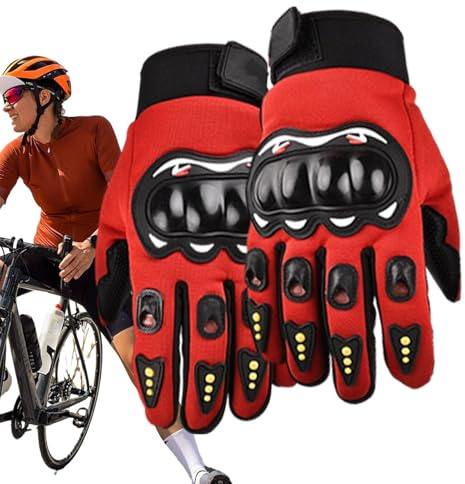 Generico Guanti in bicicletta uomini, guanti per bici per uomini in bicicletta - Guanti per a metà con guscio duro - Abbigliamento da ciclismo femminile assorbente d'urto per la festa della mamma, m