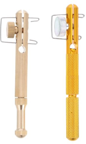 Holibanna 2 Pièces Outil de Nouage D'hameçons en Aluminium et Cuivre, Accessoire de Pêche Compact et Facile à Utiliser, Aventures de Pêche en Extérieur