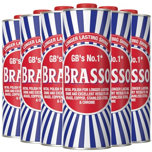 Brasso Liquid Metal Polish, 1L - Pack of 6 Bottles