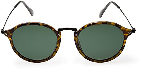 Contacta, Dakar Sole e Lettura, Occhiali da Sole e da Lettura per Uomo e Donna, Occhiali da Sole con Lenti Graduate, Montatura Arrotondata Colore Demi e Lente Verde Scuro, Diottrie +1,50, 20g