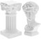 HOMSFOU 1 Set Greek David Bust Statue Roman Pillar Column Statue Resin Figurine Base Piedistallo Stand Mini Mitologia Greca Scultura Greco Decorazione Per La Tavola Di Nozze