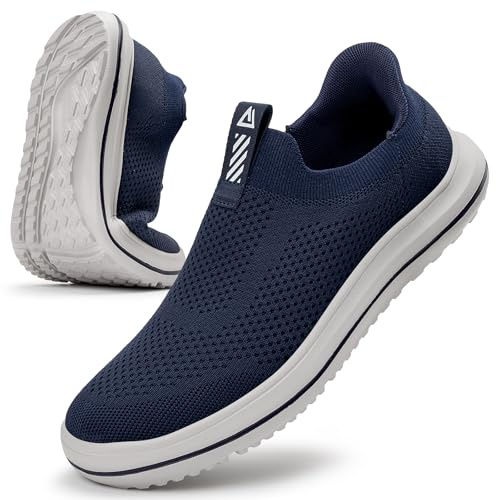 MrToNo Slip on Baskets Hommes sans Lacets Chaussures Hand-Free Chaussures de Course légères Respirantes Outdoor Chaussures de Sport Loisirs Chaussures de Course sur route-SHLAN-40