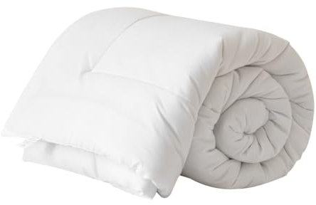 Good Nite Edredón de Invierno de 155 x 220 cm, 460 g/m², cálido, para el Invierno, con Relleno de poliéster, Microfibra, Color Blanco, 155 x 220 cm