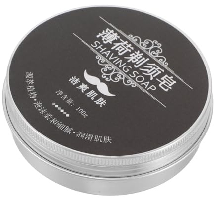 DEARMAMY Jabón De Afeitar Natural Para Hombres y Mujeres Bálsamo Nutritivo Para y Bigote Para Viajes Espuma y Suavizante