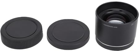 CHEOTIME 2X lentilles de téléconvertisseur, Alliage d'alliage en Aluminium Braillage en Verre Optique sur Le Support, pour 14-42 mm f / 3,5-5,6 lentilles s'étendant