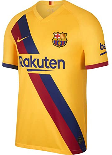 Nike Men FCB NK Brt Stad Jsy Ss AW Football T-Shirt - Varsity Maize/(Varsity Maize) (Full Sponsor), Medium