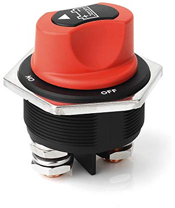 Jtron batterieschalter trennschalter Max 12V-32V DC 300A Cont 450A INT mini Schiffsschalter 52mm für Marine Boat Caravan Car Vehicles Yacht Bus (ein-aus / 300A)