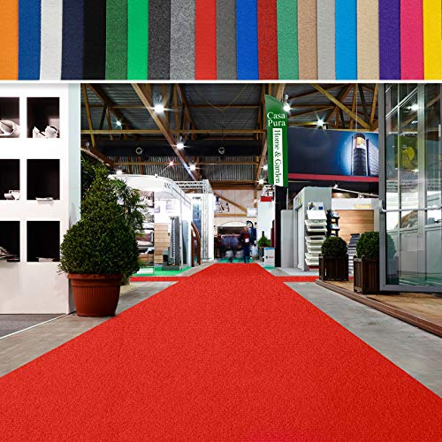 casa pura | Hollywood | Tapis de Mariage, Cérémonie et Événement | Jusqu'à 40 m de Longueur | Feutre aiguilleté | Protection Anti Incendie, antidérapant | Rouge, 1 m x 3 m