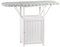 OakRidge Deluxe Ironing Board with Storage Cabinet, Perfect for Small Spaces with Extra Storage, Folding Station, Crafted with 100% Durable Wood, White Design – Measures 36.5 H x 15.5 W x 23 L