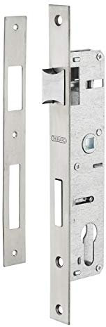 THIRARD - Serrure Encastrable à Cylindre pour Menuiserie Métallique - Axe 22 mm - Pêne Dormant Réversible - Têtière Inox - Gâche Incluse - Zingué - Gris