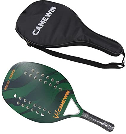 /E BeachTennis paddel | Padelracket med bärväska | 350 g måttlig vikt för tävling havsabeach tennis paddelboll racketar