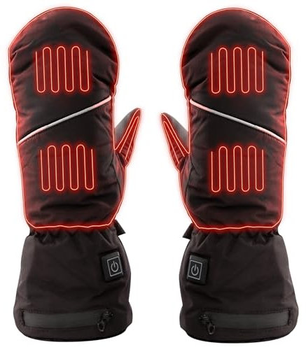NorthHeat optimierte beheizte Handschuhe | beheizbare Fäustlinge für Männer & Frauen in 3 Größen | wiederaufladbare Heizhandschuhe | Skifahren und Outdoor