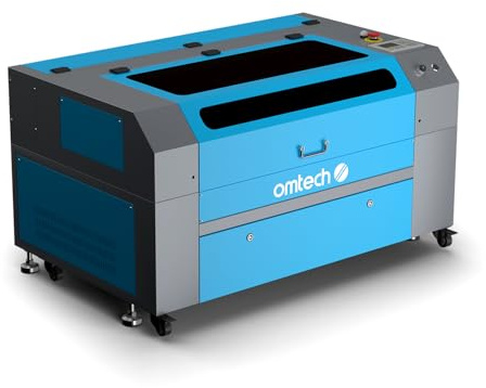 OMTech 70 W CO2-Lasergraviermaschine 750 x 400 mm Autofokus mit digitalem Bedienfeld für Luftunterstützung RDWorks und Rädern mit kommerziellem Laserschneiden für Holz, Glas, Acryl
