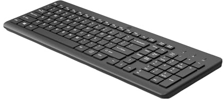 HP 225 - Tastatur - 2,5-Zonen-Layout - kabellos - 2.4 GHz - Deutsch - Schwarz