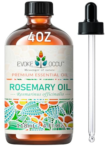 EVOKE OCCU Olio di Rosmarino per Capelli 118ml, Puro per Idratare i Capelli e la Pelle, Rafforzare i Capelli Secchi, Prevenire la Perdita dei Capelli