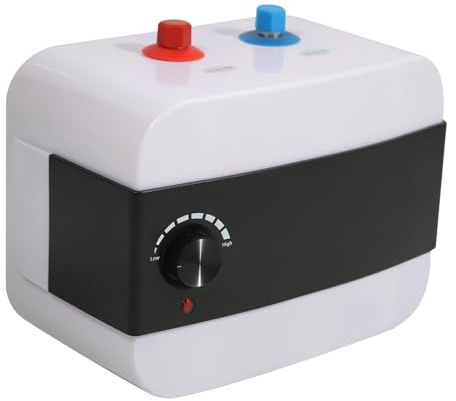 ACROSSPART 6L Küche Warmwasserspeicher Untertisch 1500W Untertisch Boiler Küche Druckfest Untertischboiler Niederdruck Kleinspeicher Durchlauferhitzer für Küchen Hotels Restaurants Weiß