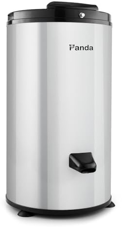 Panda 3200 rpm Portable Spin Dryer 110V/22lbs Stainless Steel, Silver