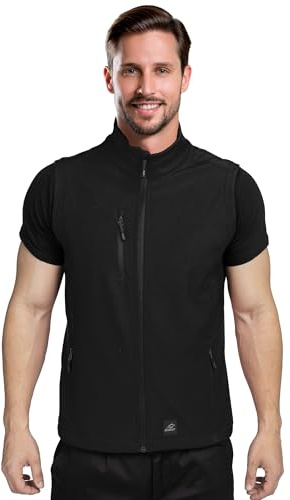 BWOLF GRIN - Gilet softshell uomo, attività all'aperto, softshell, lavoro, nero, M