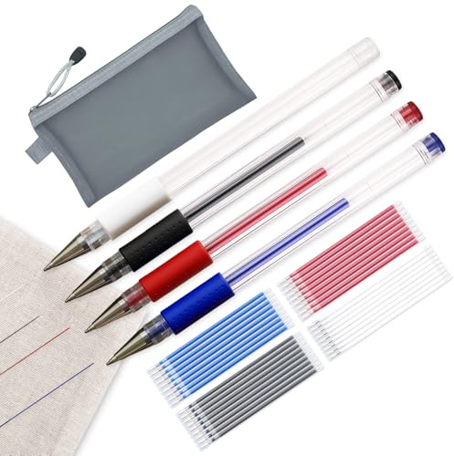 ZVBRSKM Schneiderkreide, 4-Farben Trickmarker Nähen Set mit Stiften und Stifttasche, 41-teiliges Nähzubehör für Nähen, Quilten und DIY-Projekte, Trickmarker für Präzisionsmarkierungen auf Stoffen