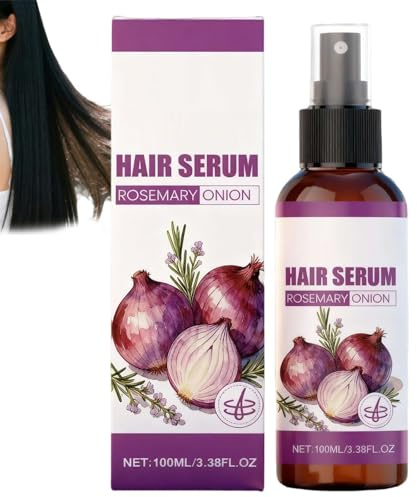 Sérum para el cabello en spray con cebolla y romero, suero hidratante para el cuero cabelludo para cabello más grueso y completo, spray fortalecedor para cabello seco y dañado, absorción rápida (1