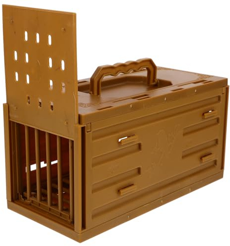 Yardwe Jaula Portátil para Pájaros Pequeña de Plástico, Transportador Ligero para Aves de Corral y Periquitos, Caja de Viaje Segura y Espaciosa para Transportar Loros y Canarios