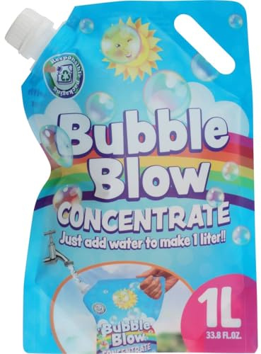 1 Litre Bubble Solution Concentrate, 1L Ready to Mix Bubble Refill Liquid Solution Just Add Water