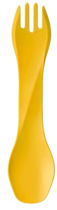 humangear GoBites Uno | Travel & Camping Utensils | Portable & Convertible Dining Ware | Multi-Functional Spork, Yellow