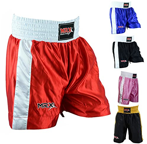 Men Boxing Shorts for Boxing Training Fitness Gym Cage Fight MMA Mauy Thai Kickboxing Trunks Clothing Red Small