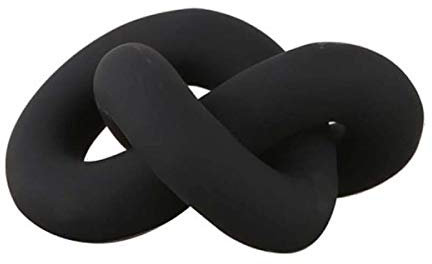 Cooee Design - Objekt, Skulptur - Knot Table - Keramik - schwarz - 19 x 15 x 9 cm - Large