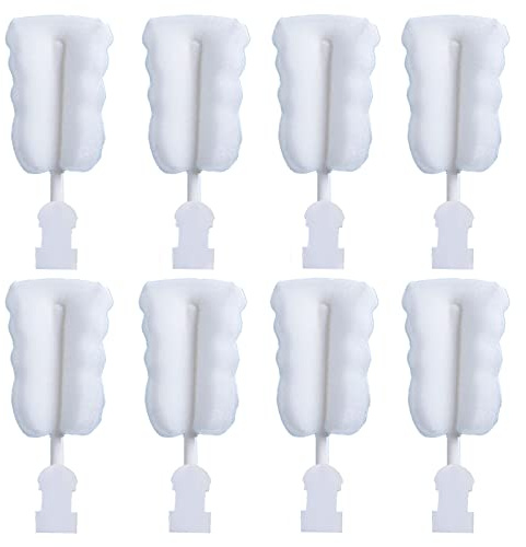 Ersatzkopf für Flaschenbürsten, 8 Stück, langlebig, weich, umweltfreundlich, Tassenreiniger, Bürstenköpfe ohne Griff (Schwammbürstenkopf, 8 Stück)