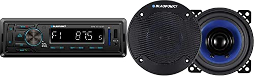 Blaupunkt BPA1119BT Autoradio, 1 DIN, Bluetooth, USB, Schwarz & ICx 402 2-Wege Einbau-Lautsprecher 180W Inhalt: 1 Paar, ICX402