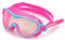 aquazon WAVE Junior Kinder Schwimmbrille, Schnorchelbrille, Taucherbrille, Tauchmaske für Kinder, von 3-7 Jahren, sehr robust, tolle Passform, Farbe:Pink blau