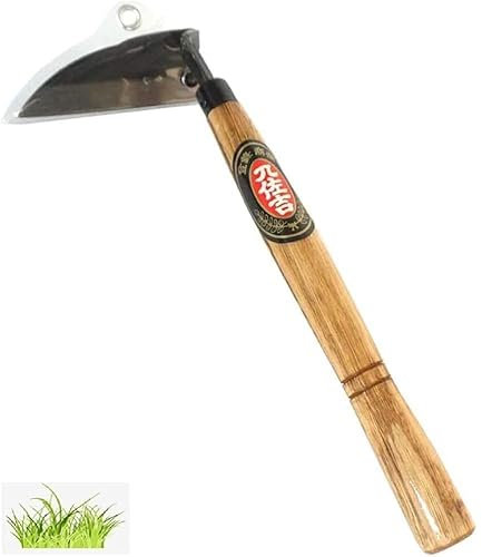 FINPAN Serfouette japonaise à main / Faucille de sécurité parfaite pour désherber et cultiver Longueur : 32 cm