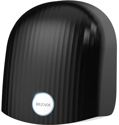 BEZADI Automatic Electric Hand Dryer, Commercial Compact Hand Dryer for Restrooms, Warm n Cold Air Switch Automatic Electric Toilets Hand Dryers, Shell Shape, 220V-240V, Black