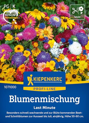 Kiepenkerl Profi-Line Blumensamen-Mischung Last Minute 1071000 - besonders schnell wachsende Beet- und Schnittblumen - Wildblumensamen, Blumenwiese, Saatgut