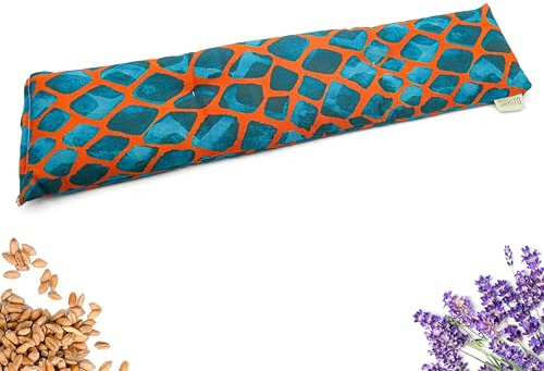 Cuscino Termico Microonde (55x12 cm) - Terapia Naturale per lo Stress e i Dolori Muscolari - Uso Caldo o Freddo - Elevata Ritenzione del Calore - Profumo di Lavanda (Squame, 55 x 12 cm)