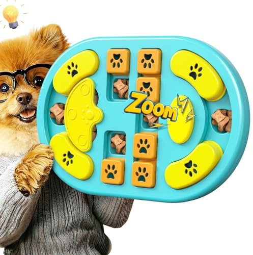 TRIGRAND Hundpusselleksak, långsam matskål för pussel, interaktiva leksaker födelsedag, tristess IQ träning och hjärnstimulering, behandla leksak med valpleksaker, grön
