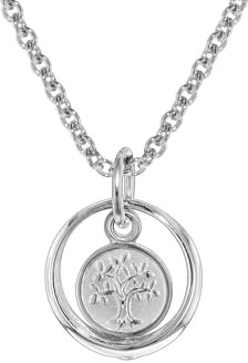 trendor Taufkette 925 Silber Taufring mit Lebensbaum zauberhafter Taufschmuck für Mädchen, Jungen und Mütter, Geschenkidee zur Taufe 08468