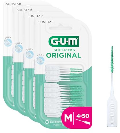 GUM SOFT-PICKS ORIGINAL Interdentalreiniger | Zahnreinigung Und Plaqueentfernung (M - 4x50)