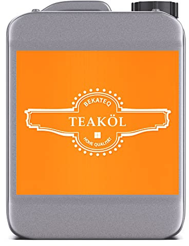 Teaköl 10 Liter farblos für Teak- und Bangkiraiholz, Parkett, Esstisch, Terrasse, Gartenmöbel I Holzpflege & Imprägnierung innen & aussen I Strapazierfähig, lösemittelfrei, wetterfest - BEKATEQ BE-205