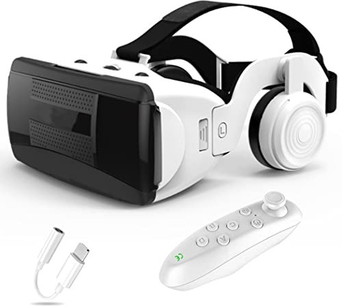 3D-glasögon, virtuell verklighet glasögon headset mobiltelefon ögonskydd VR glasögon för 3D-film och spel, Bluetooth-kontroll för iPhone 13 Pro Max/13 Pro/13/12/11, för Samsung Galaxy S21, Huawei, Xiaomi-serien