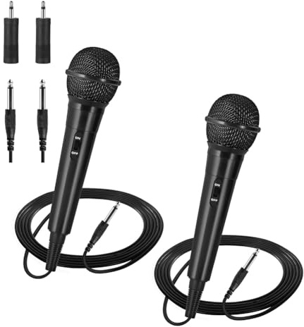 Booso handhållen trådbunden mikrofon, kardioid dynamisk sångmikrofon med mikrofonadaptrar, för karaoke sångmusikprestanda