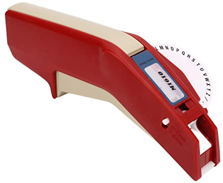 KIMISS Embosseringsetikettmaskin för nummer och bokstäver, enkelhanterad, hållbar ABS, klar etikettskapare för DIY-märkning